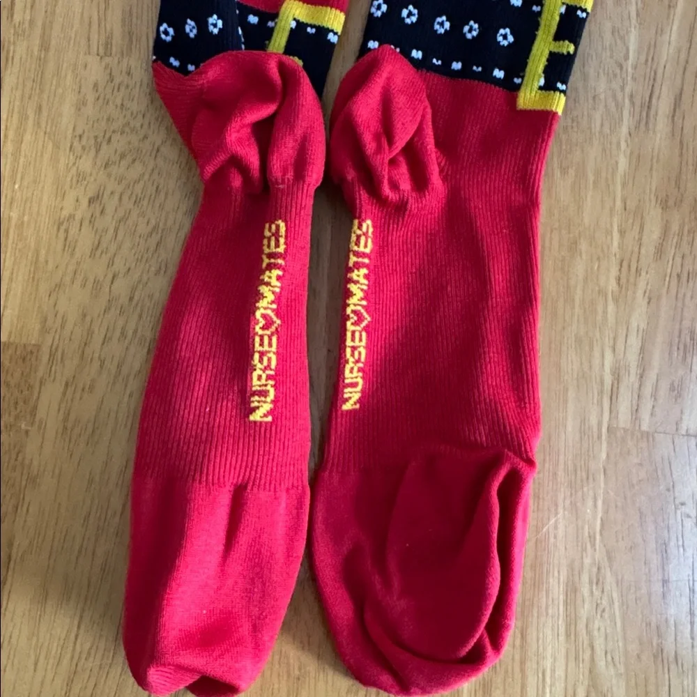 Nursemates Nurse Santa Belt Compression Holiday Fun Socks
